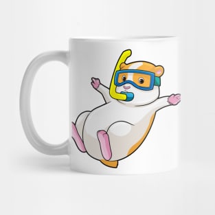 Hamster at Diving with Swimming goggles Mug